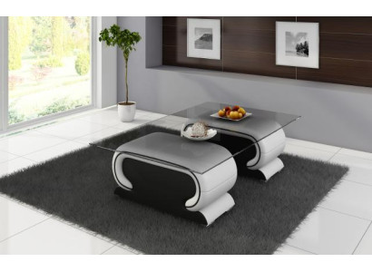 Designer Glass Table Table Upholstery Leather Table Couch Sofa Leather Tables