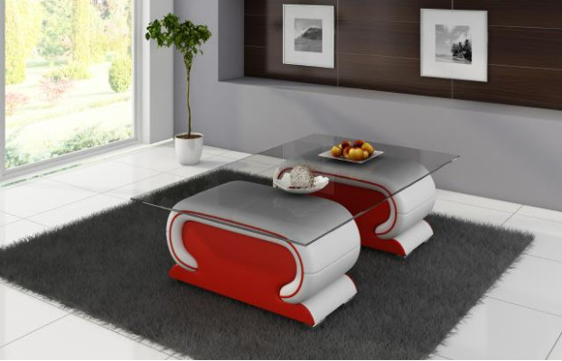 Designer Glass Table Table Upholstery Leather Table Couch Sofa Leather Tables