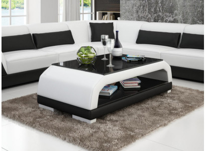 Designer Coffee table Upholstery Table Leather Glass Modern Tables 6108