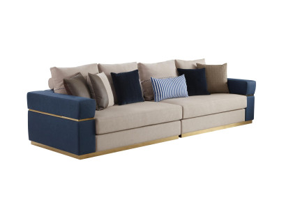 Sofa Three Seater Mink Fabric Living room Design Couches Upholstery Sofas Luxury Textile
