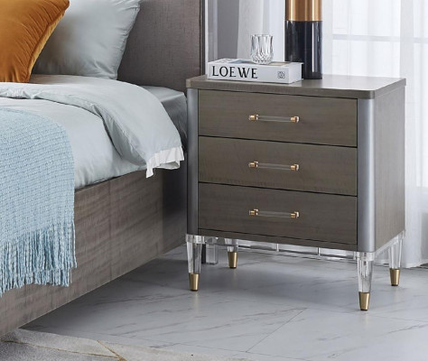 Bed Bedside table Chest of drawers 4 pcs. Bedroom decoration set design modern luxury