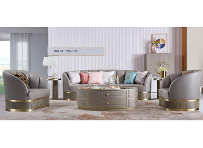 XXL Big Sofa Couch Upholstery Suite 4+1 Seater Classic Textile Sofas Couches