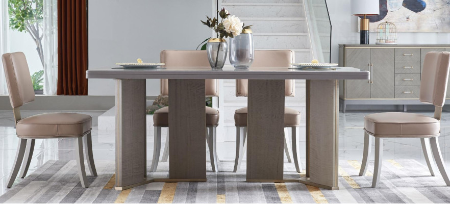 Designer Furniture Wood Table Seat Dining Room 6x Chairs 7pcs. Set Suite new