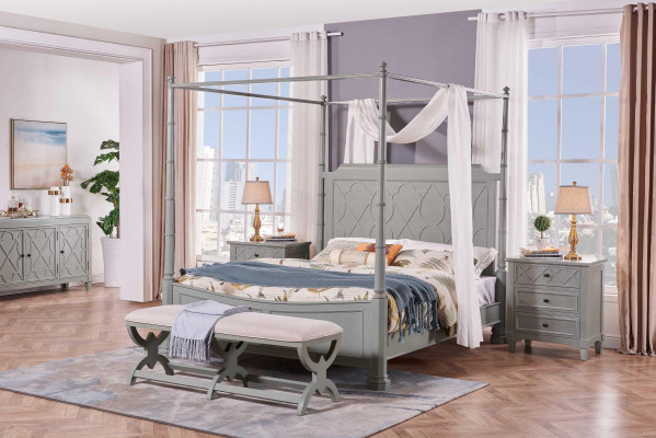 Bedroom Complete Set Country House Style Modrern Bed Bedside table 5 pcs. new