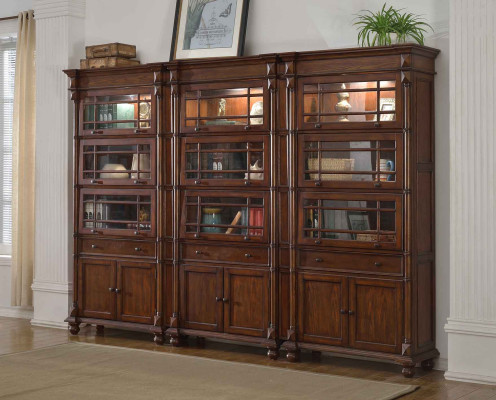 Set with 3 showcases display case wardrobe showcases living room show cabinets designer