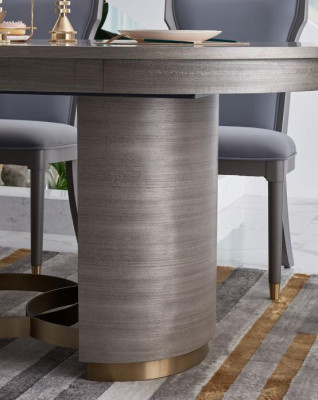 Classic designer dining table + 4 chairs set suite room group 5 pieces.
