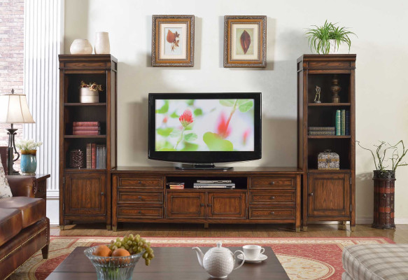 Living room Wall Sideboard Design 2x glass cabinet low TV-cabinet Sideboard Sideboard 3 Piece Living room Wall Set