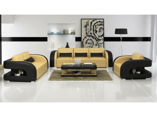 3+2+1 Sofa set Leather sofa Couch Sofa Designer Sofas Living landscape Bergamo