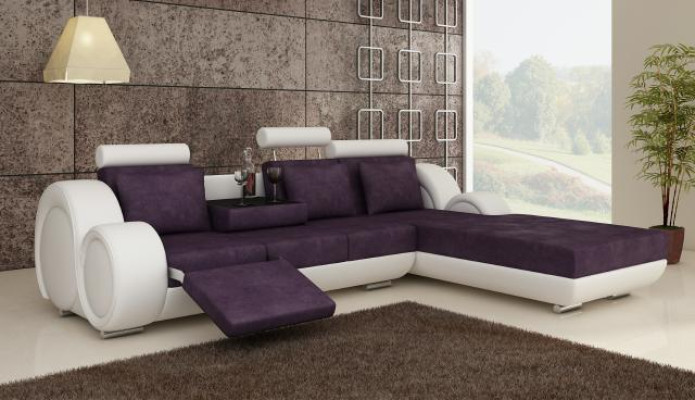 Corner sofa Sofa Couch Upholstery Living landscape Leather Corner Sofas Suite new Madrid II