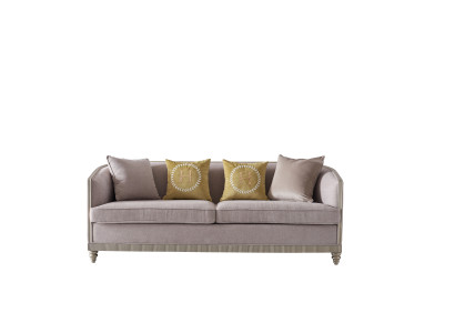 Italian Style Furniture Three Seater Sofa Couch Upholstery Sofas Wood Textile