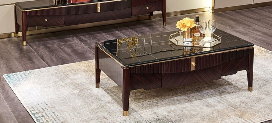 Coffee table Wood Table Side Sofa Couch Tables Marble Living room Design Furniture