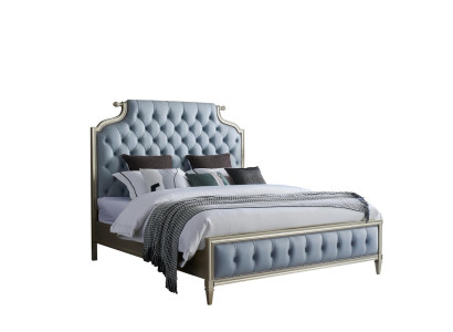 Stylish Chesterfield bed with 2 bedrooms and high-quality upholstery