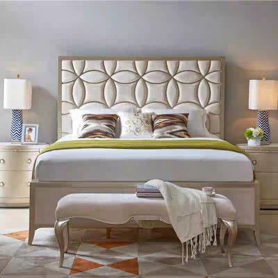 Designer Upholstery Double bed Beds Bed Bedroom Marriage bed Textile Leather