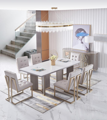 Dining room Table Designer Luxury Furniture Wood Tables 180x90cm Living room