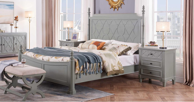 Noble Bedroom Set Suite Bedside table Chest of drawers Bed Designer Furniture Beds