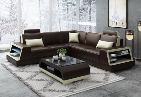 Corner sofa L-shape G8045B Corner Sofa Upholstery Couch Seat Corner Leather Suite Modern