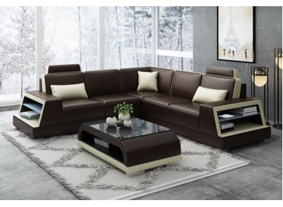 Corner sofa L-shape G8045B Corner Sofa Upholstery Couch Seat Corner Leather Suite Modern