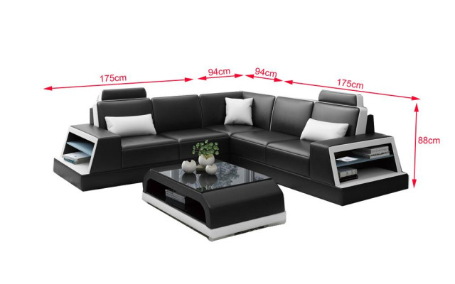 Corner sofa L-shape G8045B Corner Sofa Upholstery Couch Seat Corner Leather Suite Modern