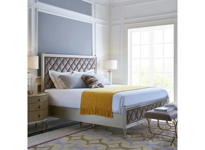 Classic Designer Bed Bedroom Textile Leather Upholstery Italian Furniture Classic Designer Bed Bedroom Textile Leather Upholstery Italian Furniture
