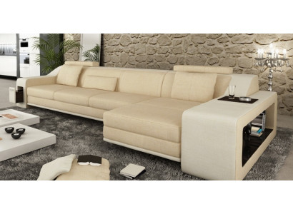 Design Corner sofa Sofa Couch Upholstery Seat Corner Suite Sofas Leather Textile Themar BW