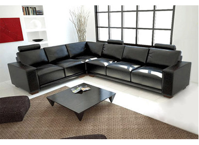 Leather sofa Couch Living landscape Corner sofa Corner Suite Design Modern Sofa A1121B