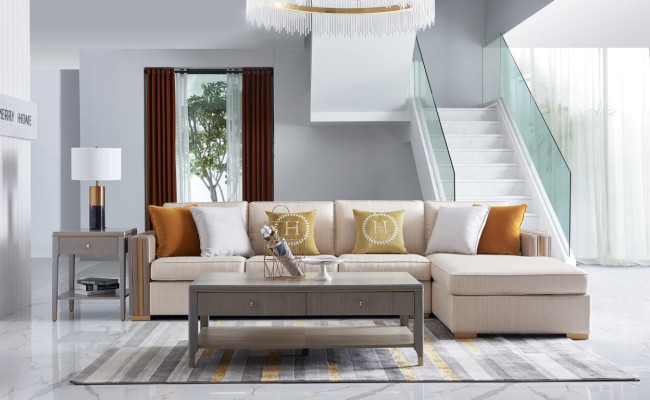 Luxury Coffee table Wood Living room Tables High quality Furniture side table