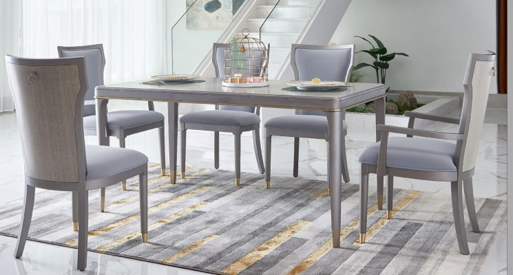 Luxury Furniture Dining table Table Dining room Living room Wood stainless steel Design
