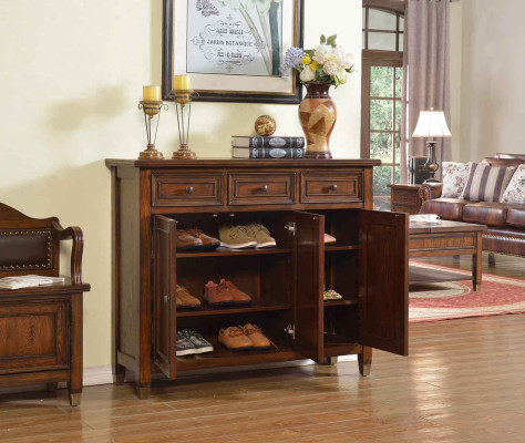 Shoe Cabinet 3 Compartments Shoe Rack Shelf Brown Shoe Tipper Shoe Dresser Chest of drawers