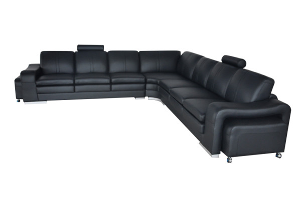 Leather Corner Sofa Couch Upholstery Seat Living Modern Design Furniture Suite