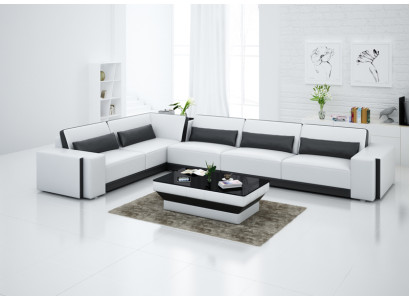 Leather sofa Couch Living landscape Corner Modern Corner sofa Design Suite Sofa