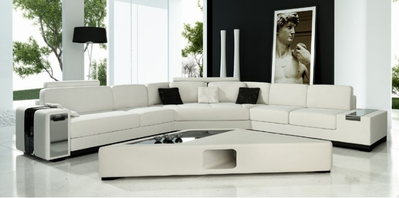 Leather sofa Corner sofa Sofa with USB Upholstery Designer Corner suite Living landscape LimaS