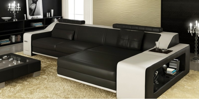Design Corner sofa Sofa with USB Upholstery Seat Eck Suite Sofas Leather Textile L-shape