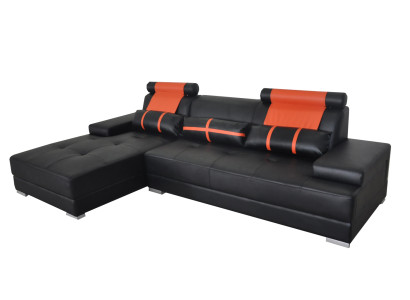 Design Leather Upholstery XXL Seat Room Living Sofa Couch Designer Corner