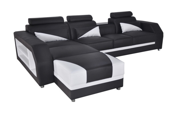 Design Leather Upholstery Seat Room Corner Living Sofa Couch Suite Designer