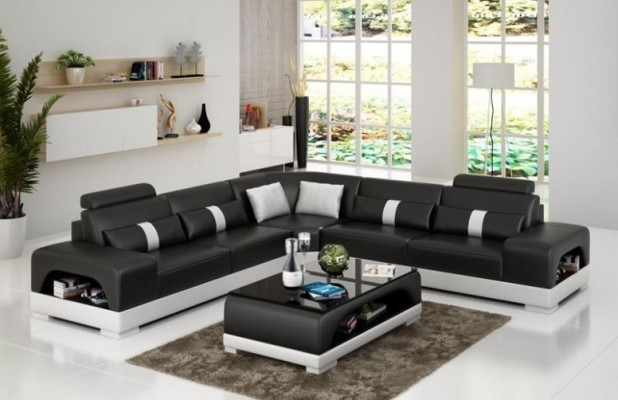 Designer Living landscape Corner sofa Sofa Couch Big L-shape XXL Seat Suite Sandberg