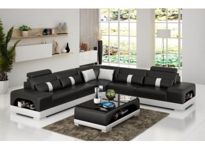 Designer Living landscape Corner sofa Sofa Couch Big L-shape XXL Seat Suite Sandberg