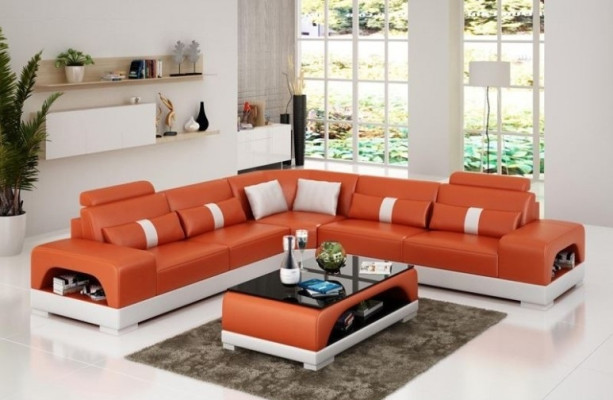 Designer Living landscape Corner sofa Sofa Couch Big L-shape XXL Seat Suite Sandberg