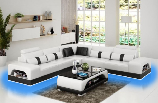Designer Living landscape Corner sofa Sofa Couch Big L-shape XXL Seat Suite Sandberg