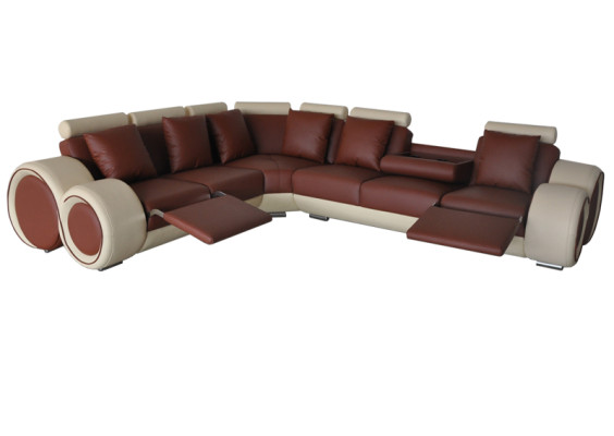 Leather sofa Couch Living landscape Corner sofa Corner Suite Design Modern Sofa A1163