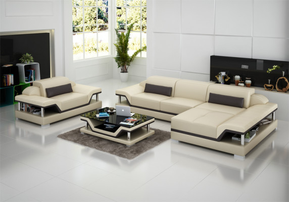 Design leather sofa sofa couch upholstery corner living landscape suite sofas new G8004F
