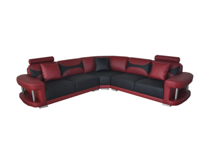Leather Modern XXL Couch Living landscape Leather sofa Sofa set Sofa L-shape with USB
