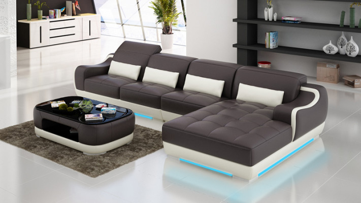 Discover our charming new corner sofa in L-shape for stylish living ambience