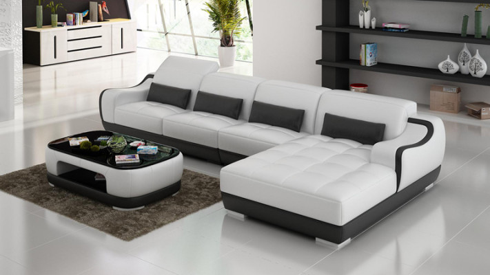 Discover our charming new corner sofa in L-shape for stylish living ambience