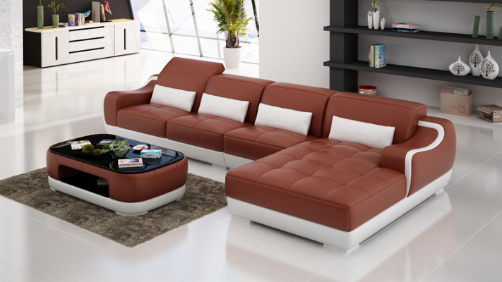 Discover our charming new corner sofa in L-shape for stylish living ambience