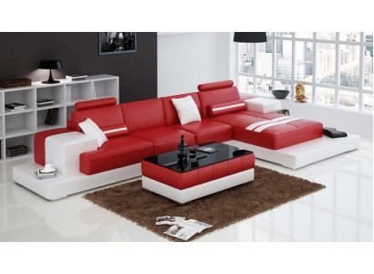 exclusive s Elegant corner sofa in L-shape red design for stylish living spaces