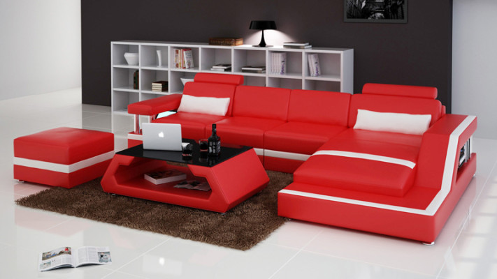 Leather Sofa Couch Living landscape Modern Corner Decor Corner sofa Design Suite