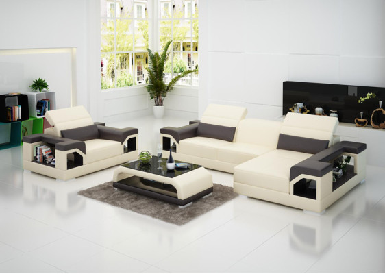 Leather Sofa Modern Couch Living landscape Corner sofa Armchair Set Suite Sofa with USB