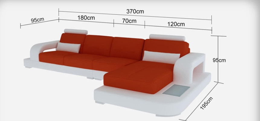 Leather sofa Couch Living landscape Corner sofa Corner Suite Design Modern Sofa G8007C