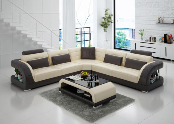 Leather sofa sofa couch living landscape modern corner corner sofa design suite