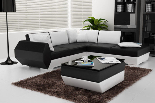 Elegant leather corner sofa, multifunctional and stylish for your home